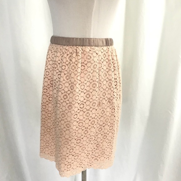 J. Crew Pink Blush Lace Skirt 6 - Picture 8 of 8